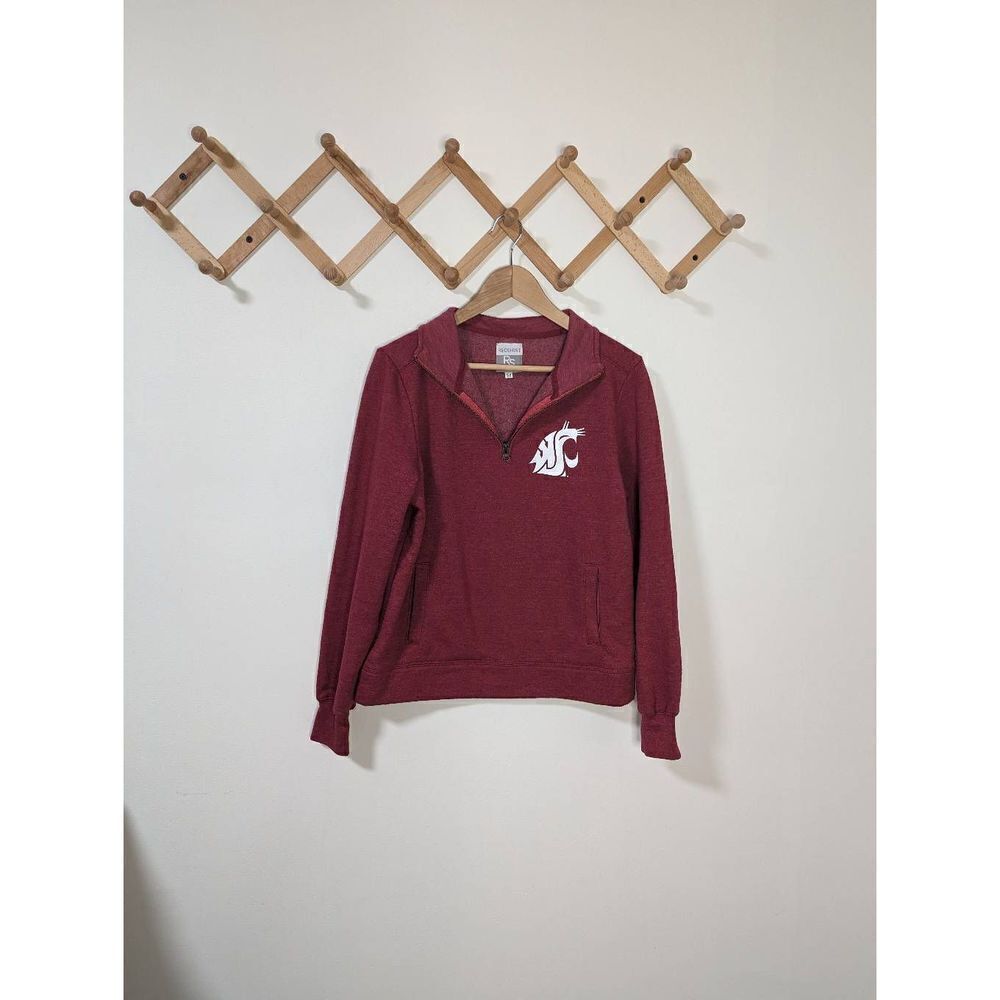 Redshirt WSU College Cougars Quarter-Zip Pullover Sweater - Size M